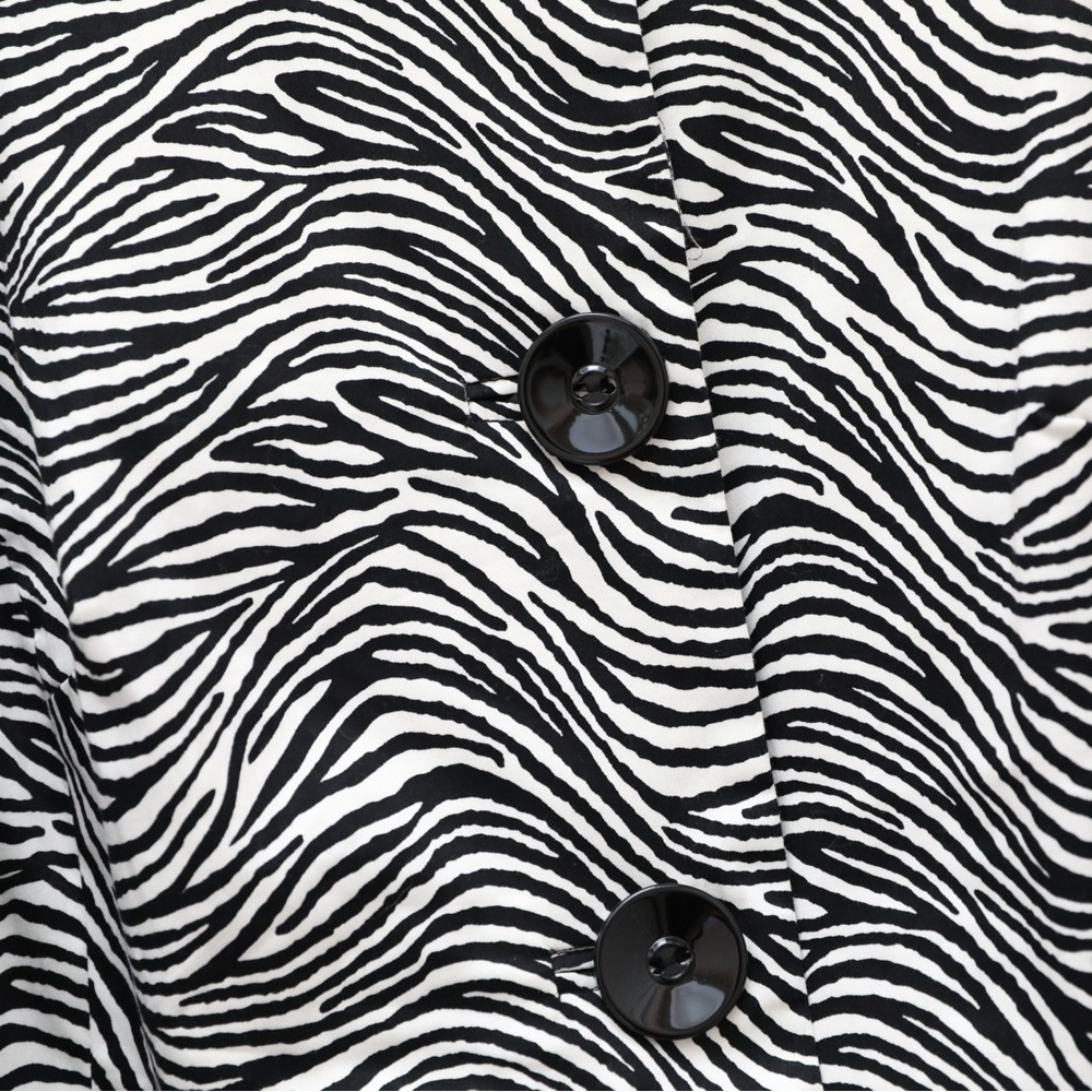 Edward Woman jacket zebra animal print black white plus size 2X cotton trendy - Picture 6 of 6